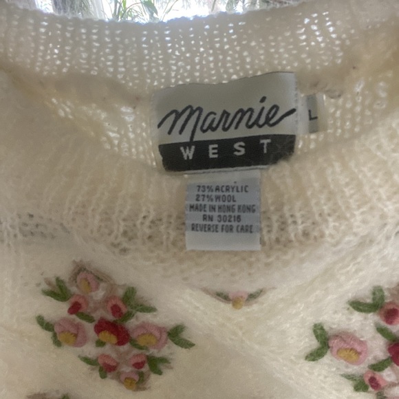 Embroidered knit sweater-Vintage Marnie West - Picture 5 of 5
